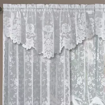 Shabby Chic Floral Lace Window Curtain Panels/Balloon Curtains Separate Valances • $15.90