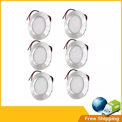 12 Volt 3w Interior RV Marine LED Recessed Ceiling Lights Cool White 6pcs Silver • $14.69