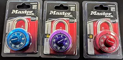 New Master Lock Combination Padlock- Select Color- Free Ship • $7.75