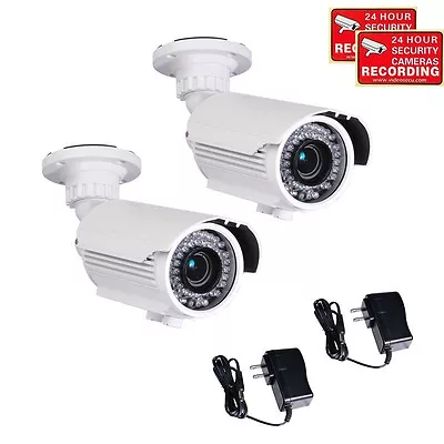 2x Outdoor Security Camera 700TVL 42 IR LEDs With Sony Effio Color CCD Power Cmm • $154.98