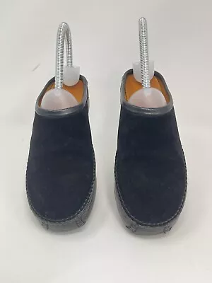 Vintage Cole Haan Country Slip On Clogs Suede Black Women’s 6.5 • $18