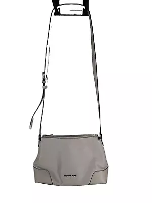 MICHAEL Kors Crosby Pebble Leather Messenger Shoulder Bag Grey Authentic • $49.95