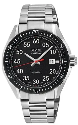 Gevril Mens 48300B Ascari Swiss Automatic SW220 Exhibition Caseback Steel Watch • $689