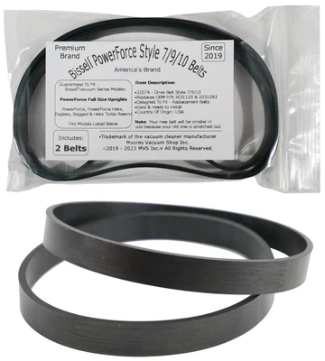 $7.99 • Buy Replacement Belts For Bissell PowerForce & CleanView Series - Premium 2PK