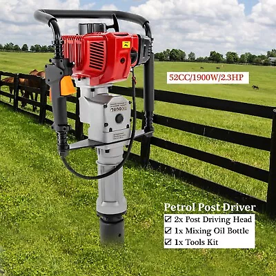 52cc Gas Powered T-Post Driver 2.3HP Fence Farm Push Pile Gasoline Engine Hammer • $261.25