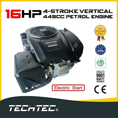 16HP Vertical Shaft Petrol Engine For Ride On Mowers 4-Stroke OHV Electric Start • $568