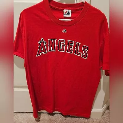 Majestic Mike Trout Angels Shirt Jersey Mens Large NWOT • $15