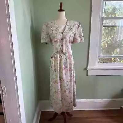 Vintage 90s Floral Cottagecore Prairie Maxi Dress 16  • $30