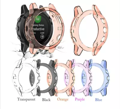 For Garmin Fenix 5X /5 /5 Plus / 5X Plus Protector Soft TPU Bumper Case Cover • $12.99