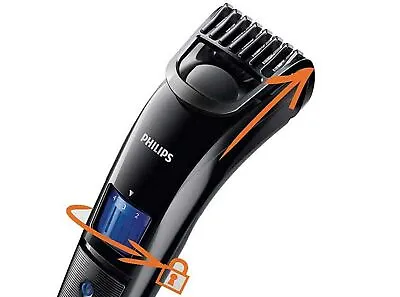 $49.79 • Buy Philips Cordless Rechargeable Beard Hair Trimmer Stainless Steel Cutter (UK)