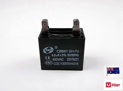 CBB61 450VAC Appliance Motor Start Run Capacitor 4.0uF 50/60Hz 2+2 Pins (C418) • $7.93