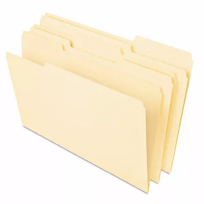 UNIVERSAL Heavyweight File Folders 1/3 Cut One-Ply Top Tab Letter Manila 50/Pack • $19.98