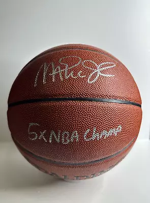 Magic Johnson Signed Spalding Basketball Lakers NBA '5x Champs' PSA Y09461 • $299.96