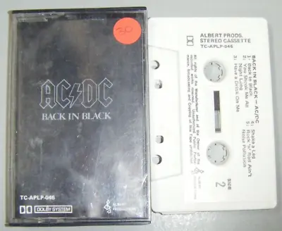 Vintage Cassette Tape - AC/DC: Back In Black • $30