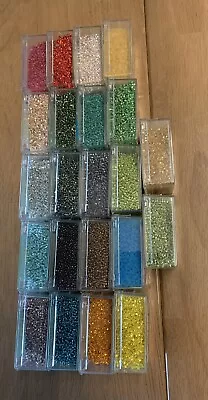 Rainbow Lot - Dyna-Mites #11 Seed Beads - 22 40 Gram Boxes • $30