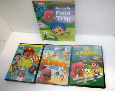 Bubble Guppies DVD Lot Of 3 & 1 Book Nick Jr. • $12.99