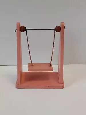 1940s 3/4 - 1:16 Scale Wooden Dollhouse Swing Pink • $12