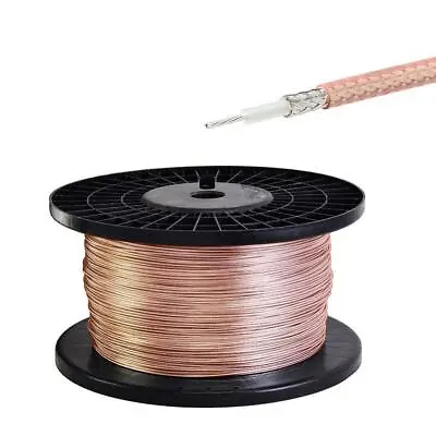 RFcoms 15M RG316 Coaxial Coax Cable Flexible Lightweight Low Loss Thin RF Cable • £21.58