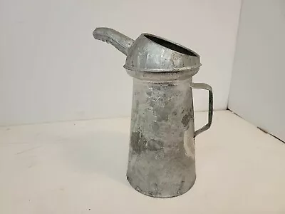 Vintage NOS 1950s Galvanized C4 4-Quart Oil Can Service Gas Station  • $34.95