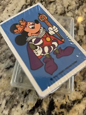 Vintage Walt Disney Mickey Mouse Rare Blue  KING Playing Cards - Factory Sealed • $5
