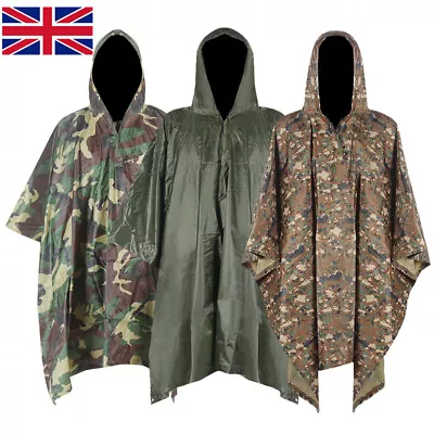 £8.88 • Buy Rain Poncho Bicycle Waterproof Raincoat Cover Cape Hooded Hiking Fishing