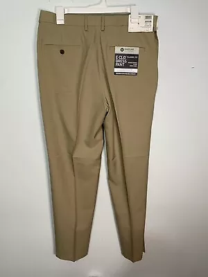 Haggar E-CLO Mens 34X31 Taupe Dress Pants Classic Expandable Waist • $11.38