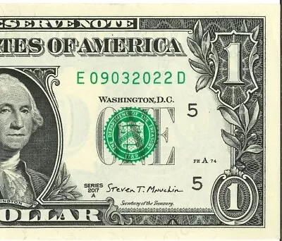 Double Birthday Note Sept 3rd Or March 9th 2022 Fancy Serial Number $1 Dollar • $3