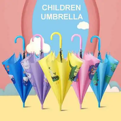 87cm Small Mini Umbrella For Kids Boys Girls Auto Open Weather Rain Unicorn Dino • $17.99