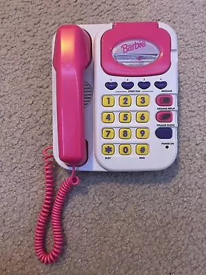 Barbie Super Talking Phone Answering Machine Vtg Telephone Toy Tested Works 1996 • $30