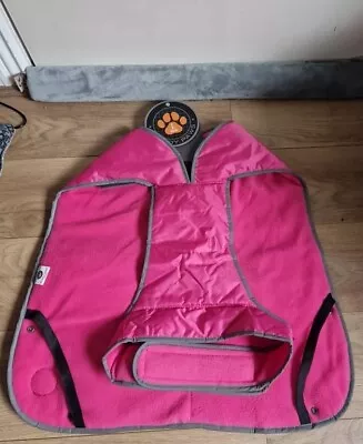 Ancol Muddy Paws Stormguard PINK Waterproof Fleece Lined Dog Coat  • £13.99