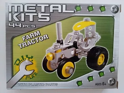 Farm Tractor Metal Construction Model Kit Diy Fun Build & Play Kids 6+ Free Del • £3.99