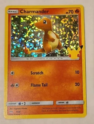 $9.99 • Buy 1x Pokemon Charmander 9/25 HOLO 25th Anniversary Mcdonalds Promo 2021 Card - LP