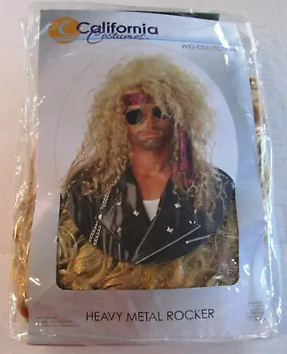 🎸 New HEAVY METAL ROCKER Adult Wig * One Size * California Costumes Rock Star • $12.99