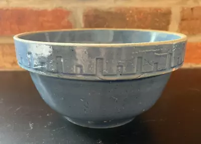 Vintage Blue Crockery Mixing Bowl 7  • $23