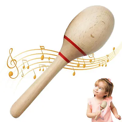 New Wooden Large Maracas Rumba Shakers Rattles Musical Toy For Kid Children 1pcs • $10.12