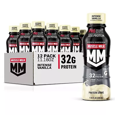 Muscle Milk Pro Advanced Intense Vanilla 🍨 11.16 Fl Oz Bottle 12 Pack • $39.90