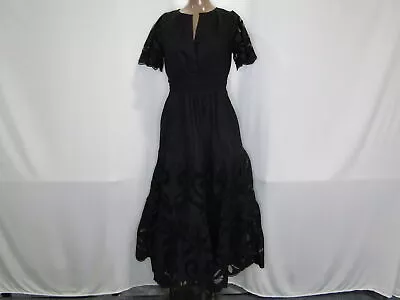 Anthropologie Womens Maxi Dress Black XSP/Extra Small Petite The Somerset Tiered • $19.99