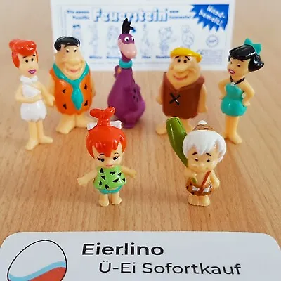 Vintage 90s FLINTSTONES FIGURINES SET Miniature Figures Handpaint Hanna Barbera • $29.95