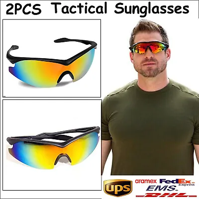 2PCS Military Tactical Sunglasses Tac Vision Ballistic Shot Polorized AntiImpact • $15.99