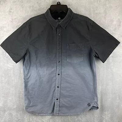 Sperry Shirt Adult Extra Large Black Gray Ombre Dip Dye Button Down Pocket SS • $24.99