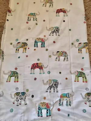 Cynthia Rowley Happy Adorned Medallion Elephants Shower Curtain 69x72 • $19.90