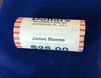 2008  D James Monroe Unopened 25 Coin Bank Roll Presidential Dollar $1 US UNC • $30.99