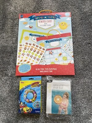 £5 • Buy Reward Chart & Inflatable Fruit Ball & Mickey Mouse Inflatable Rubber Ring 