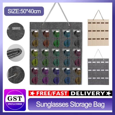 $13.99 • Buy 15 Slots Door Sunglasses Storage Display Eyeglass Wall Holder Stand Organizer