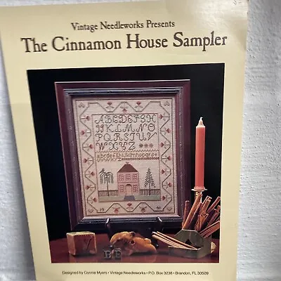 Vintage Needleworks THE CINNAMON HOUSE SAMPLER Cross Stitch Pattern • $11.95