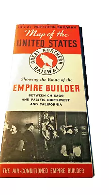 1941 Great Northern Empire Builder Map Of The United States • $42.82