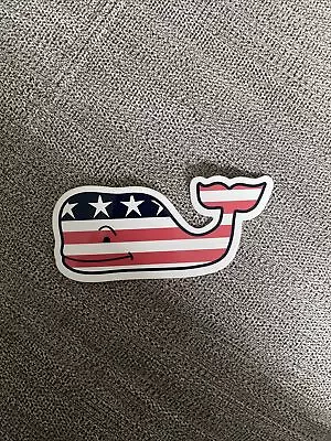 Vineyard Vines American Flag Whale Sticker  • $2.90