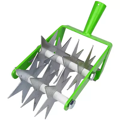 Rotary Soil Cultivator 2-in-1 Hand Tool Steel Rotary Hand Cultivator Head Garden • £31.98