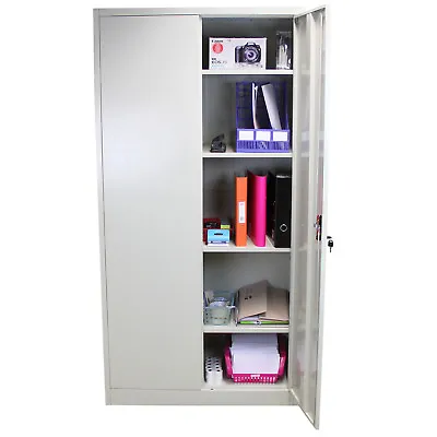 £269.99 • Buy Office Filing Cabinet Steel Storage Locker Metal Lockable Stand Cupboard Grey