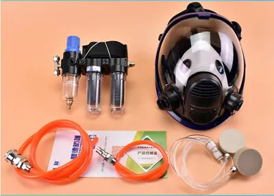 £103.06 • Buy Double Supplied Air Fed Respirator Kit System For 6800 Face Gas Mask